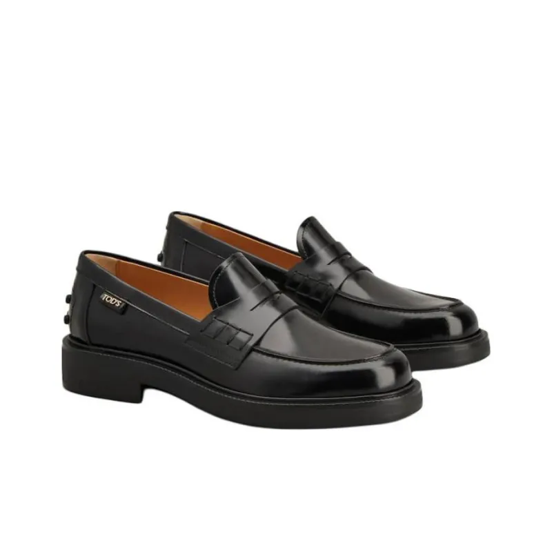 TOD'S Logo Plaque Slip On Loafers Women's-2