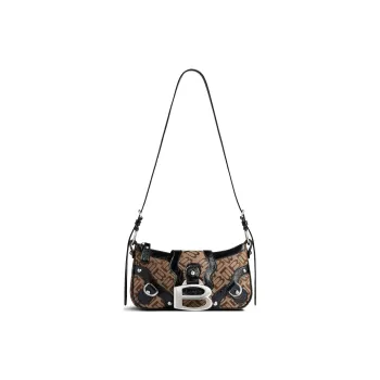 Balenciaga Essex Monogrammed Small Shoulder Bag