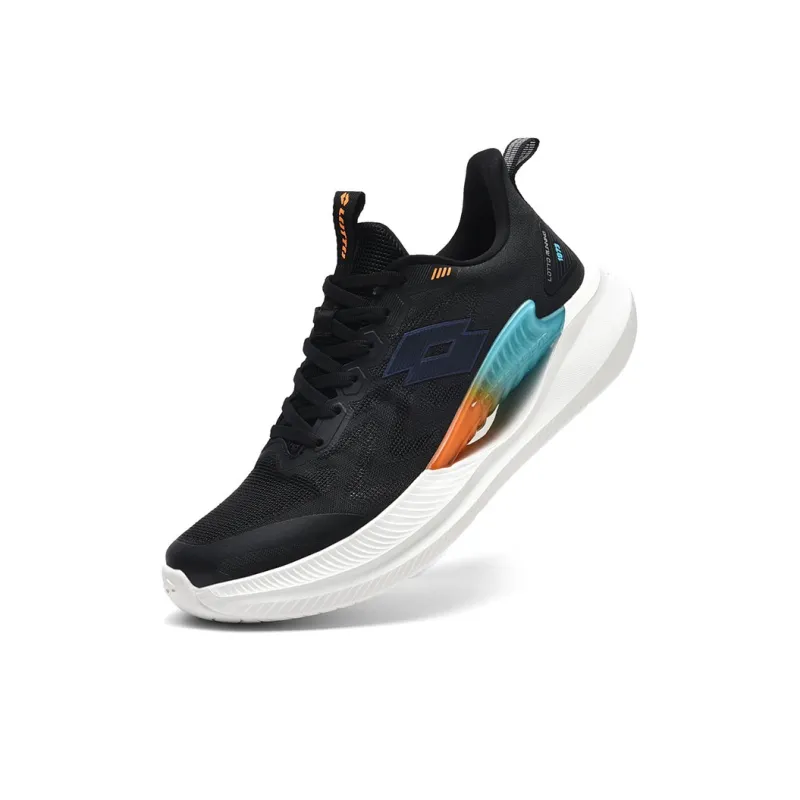 LOTTO Cushioning Anti-Slip Wear-Resistant Breathable Supportive Lightweight Low-Top Casual Running Shoes Men's Black-1