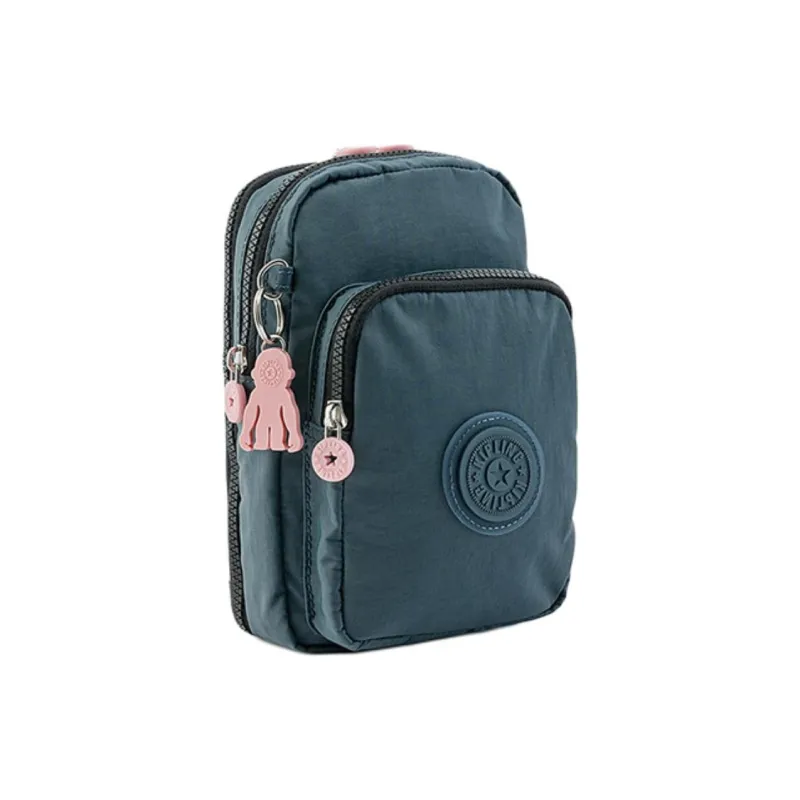 Kipling Polyamide Shoulder Bag, Sling Bag Small Size Unisex Black Pink Blue Patchwork-1