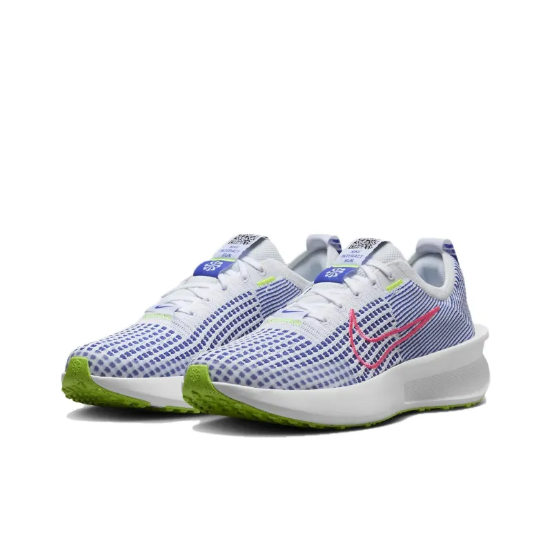 Nike Interact Run White Astronomy Blue Volt Hyper Pink Women's-2