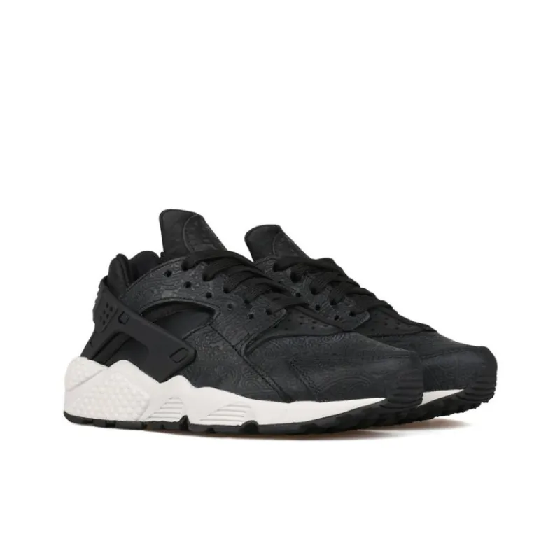 Nike Air Huarache Run Premium Black/Black Light Bone Women's-2