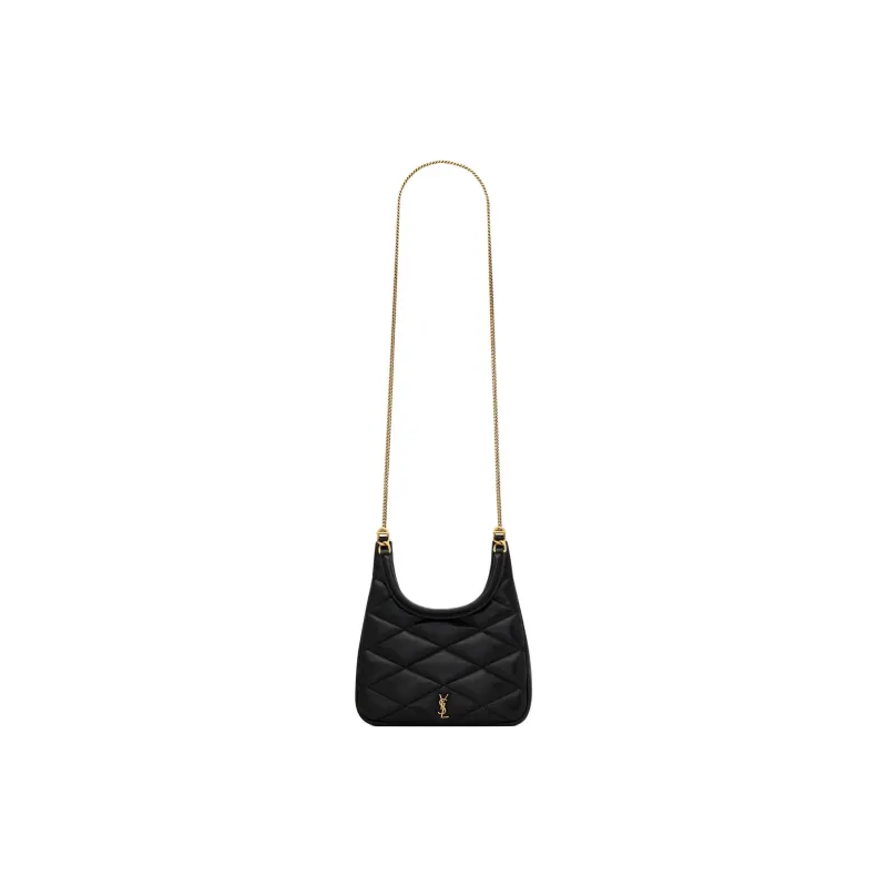 SAINT LAURENT Sade Series Sheepskin Hobo Bag Portable Crossbody Bag Shoulder Bag Women's Black-1