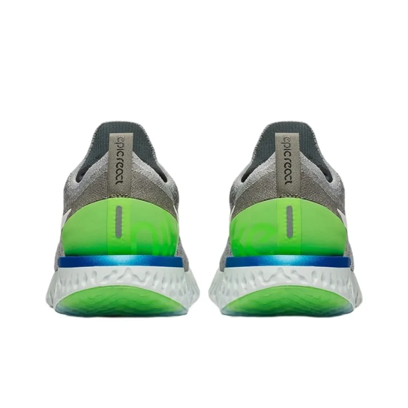 Nike Epic React Flyknit Wolf Grey Lime Blast-4
