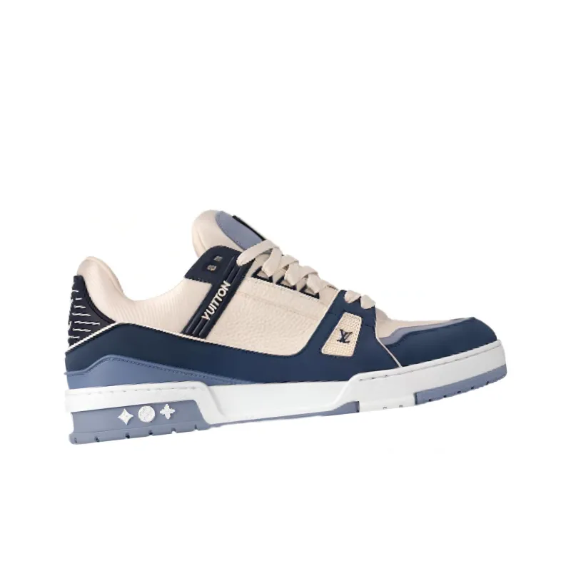 LOUIS VUITTON Lv Trainer Sneakers 'Blue Beige'-1