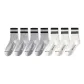 Light Gray with Black Stripes 4-White with Black Stripes 3[7 Pack]