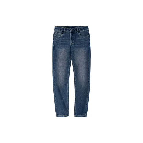 CAMEL Slim Fit Elastic Distressed Washable Soft Skin-Friendly Pants Versatile Jeans Men's