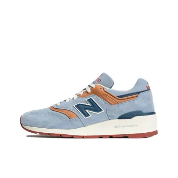 New Balance NB 997 Anti Slip And Wear Resistant Lightweight Low Top Running Shoes Men's Light Blue