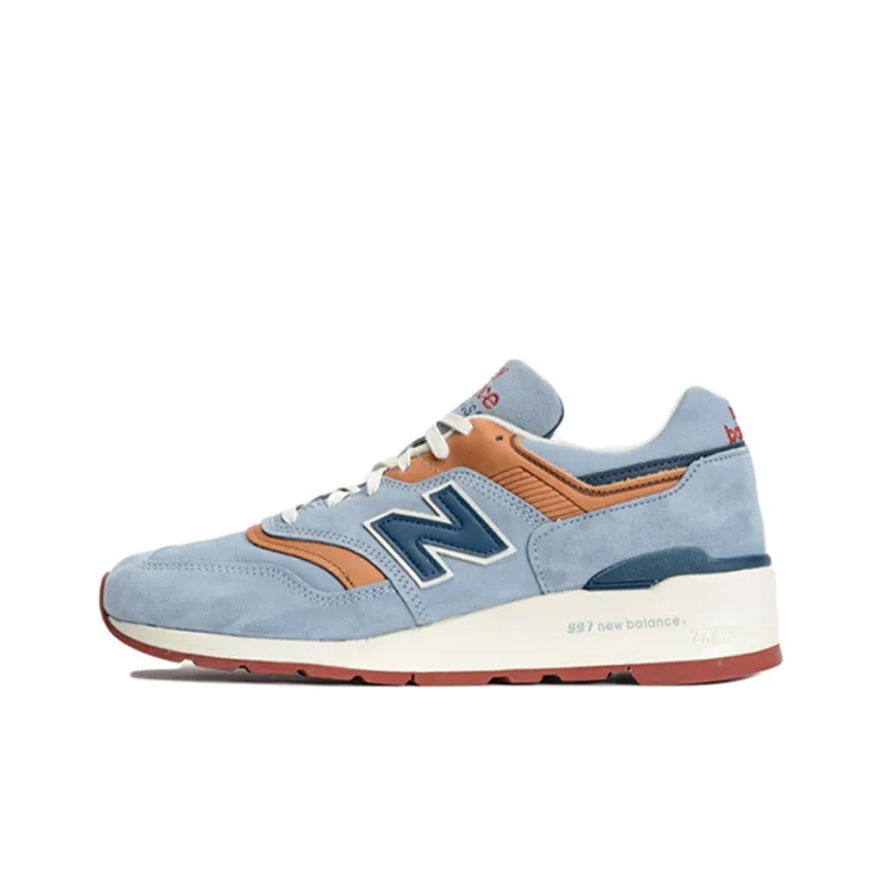 New Balance NB 997 Anti Slip And Wear Resistant Lightweight Low Top Running Shoes Men's Light Blue-0