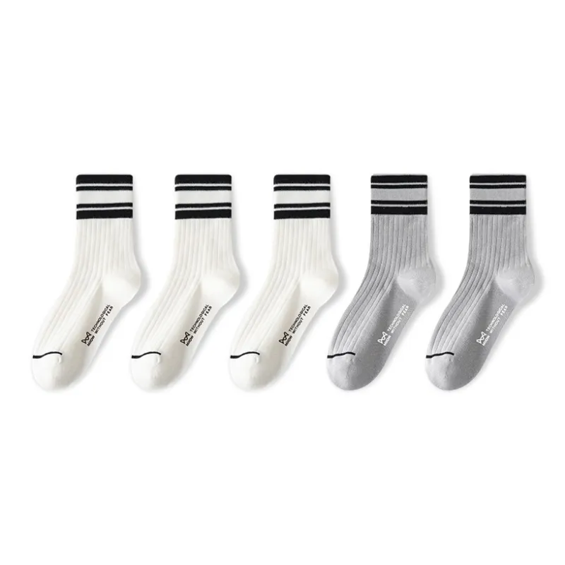 MIIOW Cool One Summer Series Mid Calf Socks Unisex 5 Pack-35
