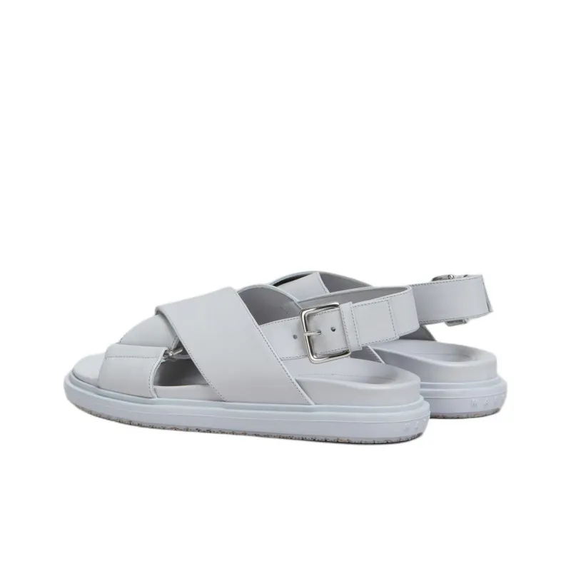 MARNI Fussbett One Strap Sandals Women's White-3