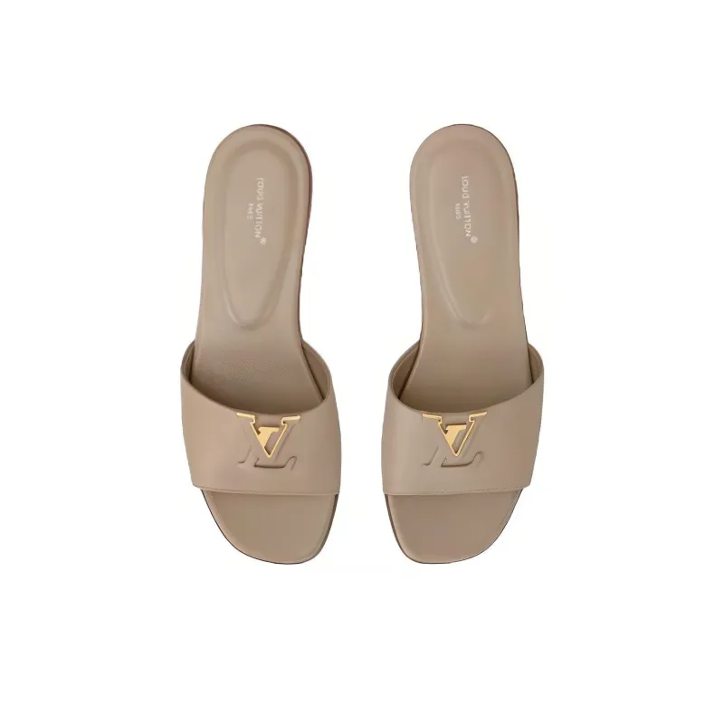 LOUIS VUITTON Capri Slip Resistant Slide Slippers Women's Khaki-2