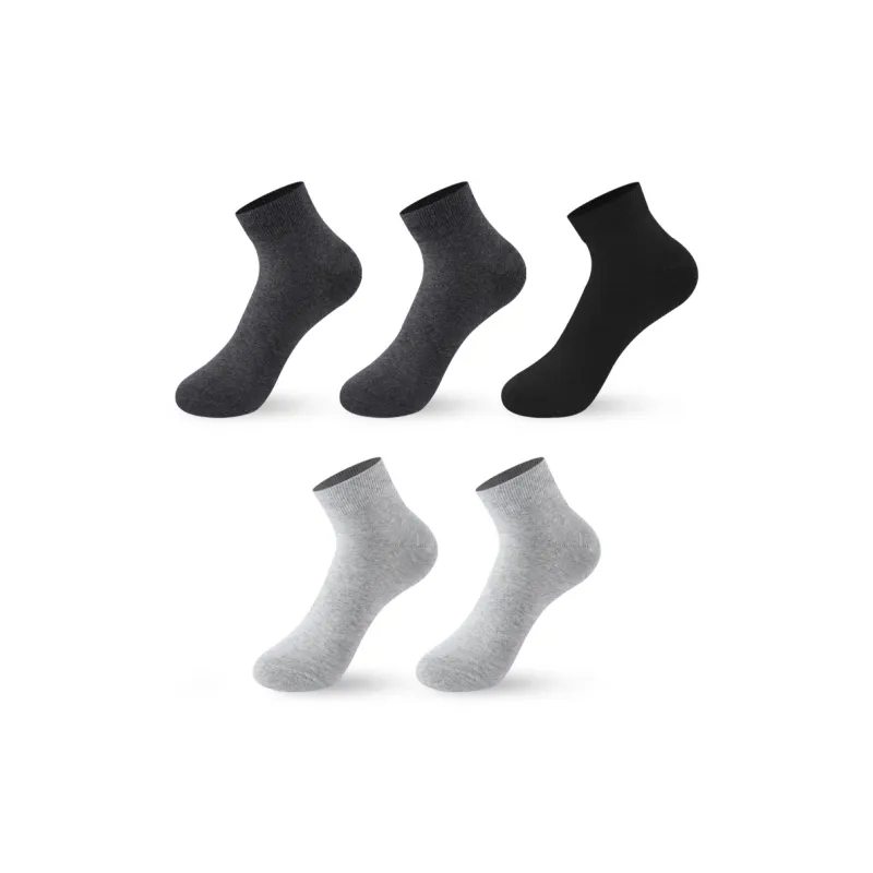 INVISIBLE Mid Calf Socks Men's 5 Pack Mixed Color-0