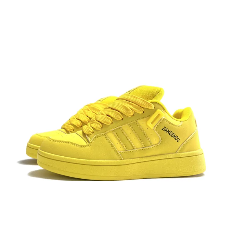 JIANGSHOU Wear resistant And Lightweight Low Top Skateboard Shoes Unisex Gold Coast-4