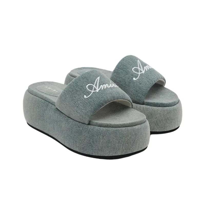 AMIRI Slide Slippers Women's Light Blue-2