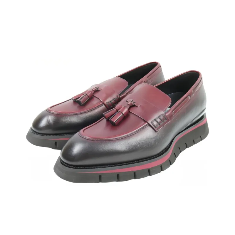 LOUIS VUITTON Goncourt Loafers 5cm Men's Red Brown-2