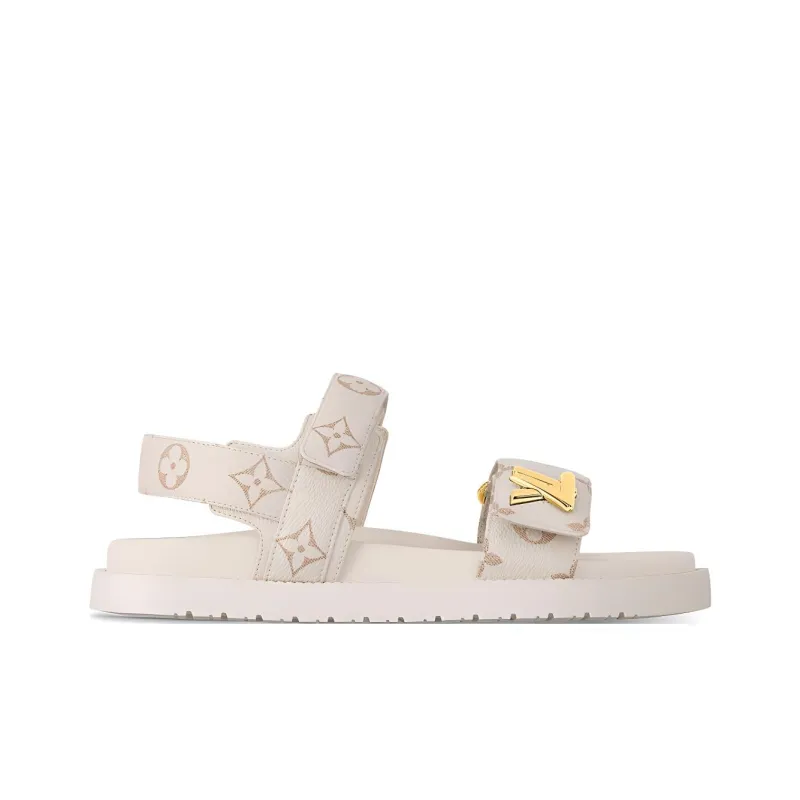 LOUIS VUITTON Sunset Beach Sandals Women's Ecru-1