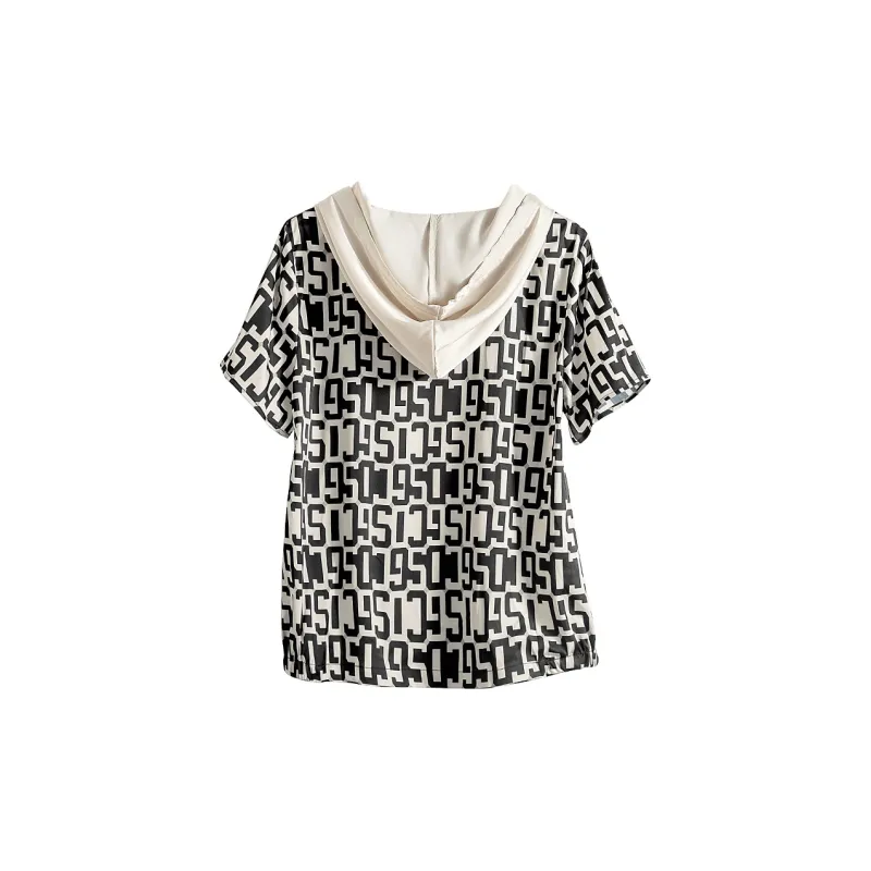 Cypress House T-Shirt Women's Beige/Black/Beige Plaid-1