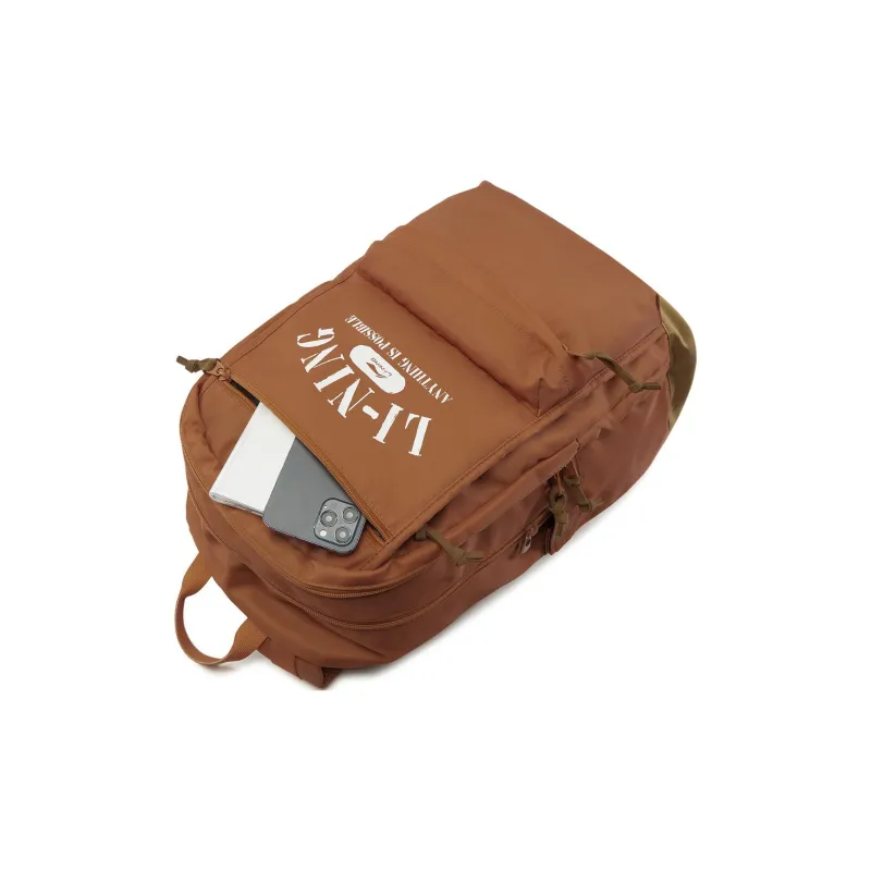 LiNing Polyester Backpack Unisex Amber Brown-5