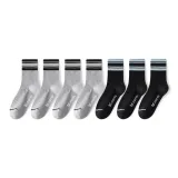 Light Gray with Black Stripes 4-Black with Blue Stripes 3[7 Pack]