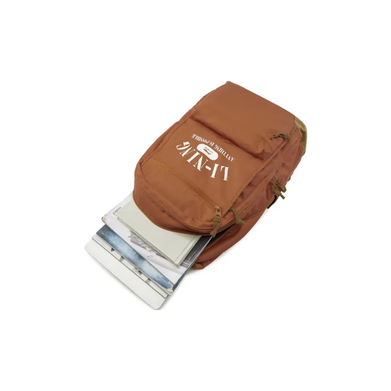 LiNing Polyester Backpack Unisex Amber Brown-6