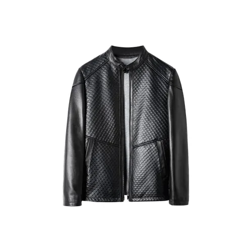 FORTEI Leather Jacket Men's Black