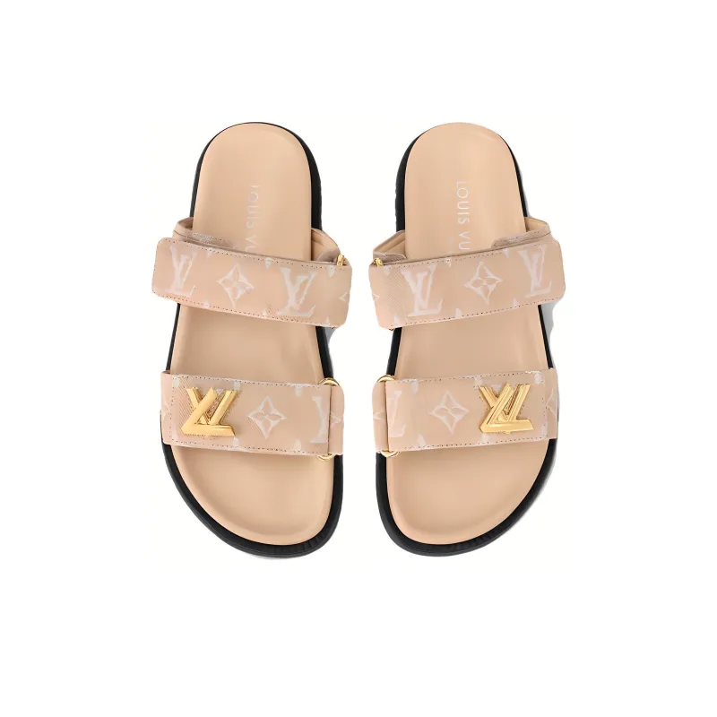 LOUIS VUITTON Sunset Slide Slippers Women's Light Umber-3