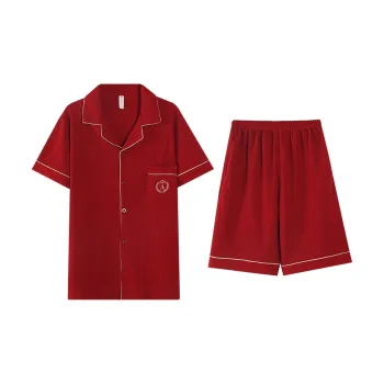 The Story Of The Flower Season Pajama Set Men's Brick Red