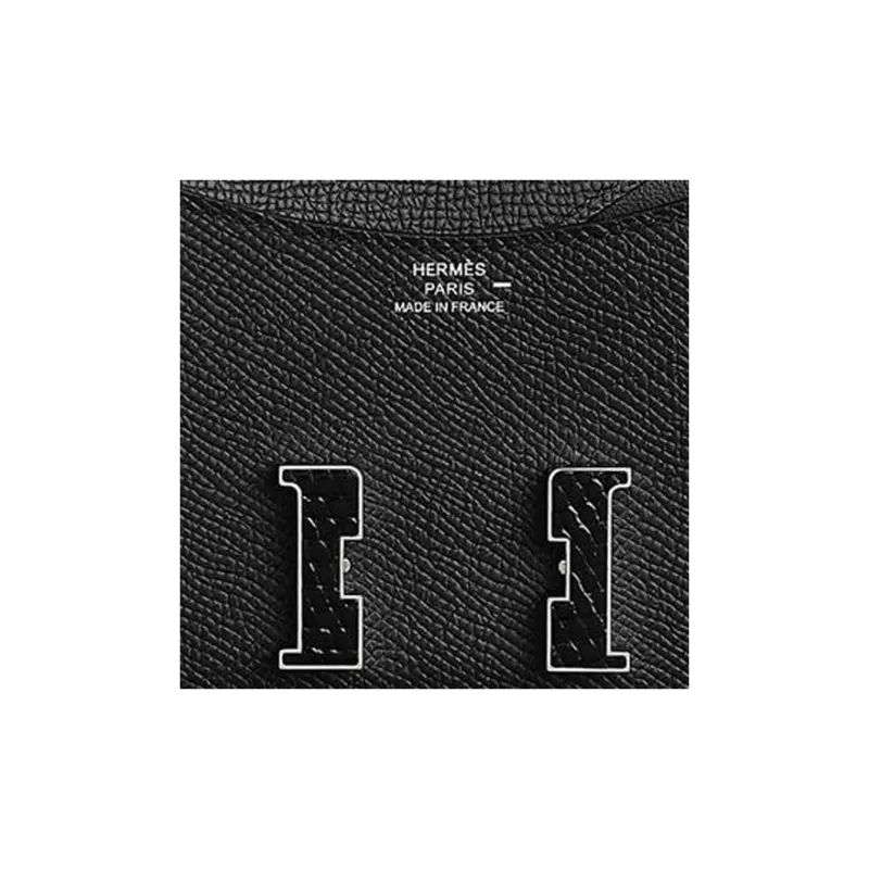 HERMES Constance Slim Epsom Calfskin Wallet Women's Black-3
