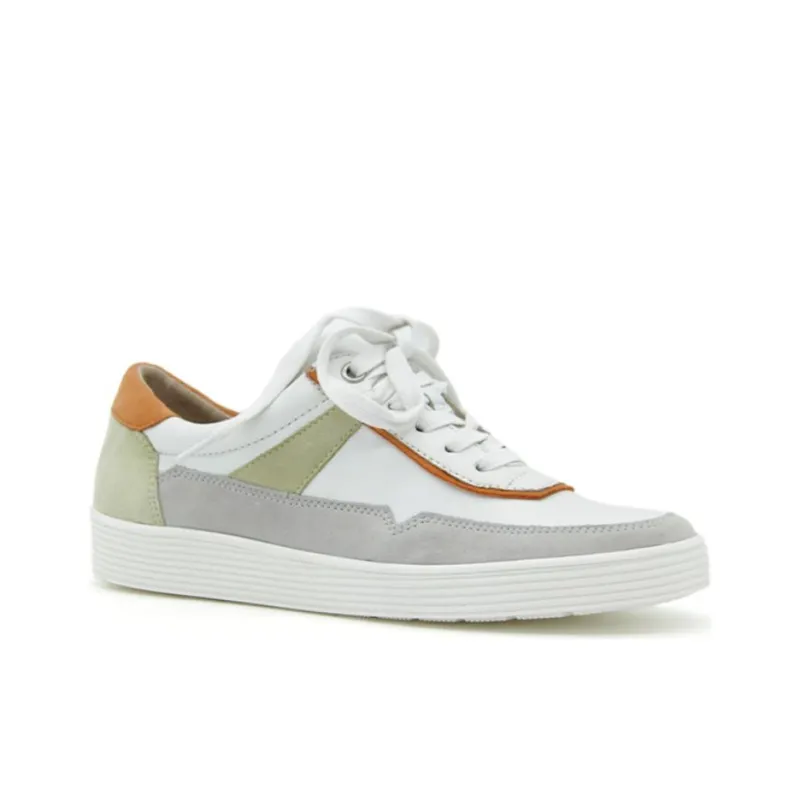 CAPRICE Non-slip Lightweight Low-Top Skateboard Shoes Women's Gray White-3