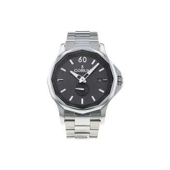 Corum Automatic Mechanical Movement Men's Watches Watch 42mm Black Dial Steel Case Steel Strap