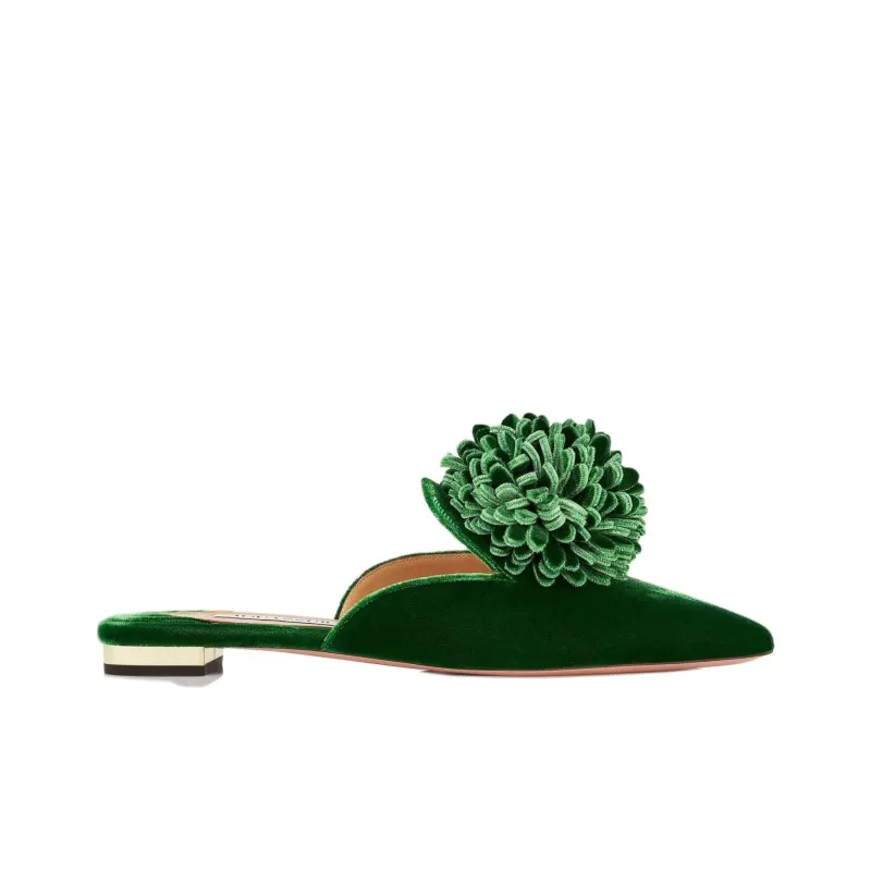 AQUAZZURA Wrap-toe Slippers Women's Green-1