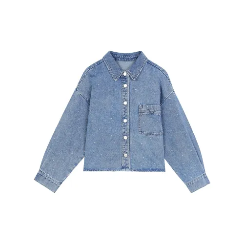 ELF SACK Denim Jackets Women's Denim Blue