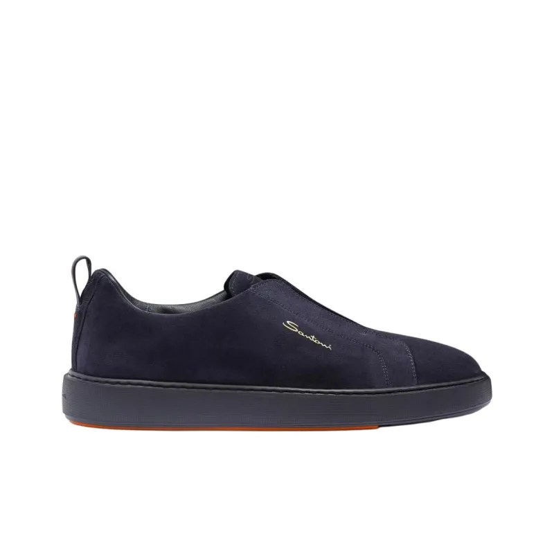 Santoni Round Toe Slip On Sneakers-1