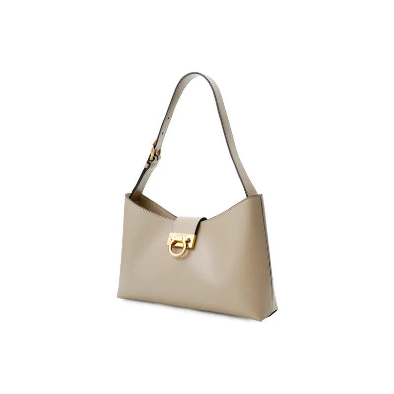 FERRAGAMO Cow Leather Shoulder Bag Women's Dusty Pink-3