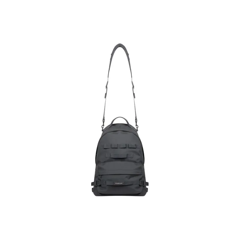 Balenciaga Recycled Nylon Backpack Medium Size Men's Dark Gray-1