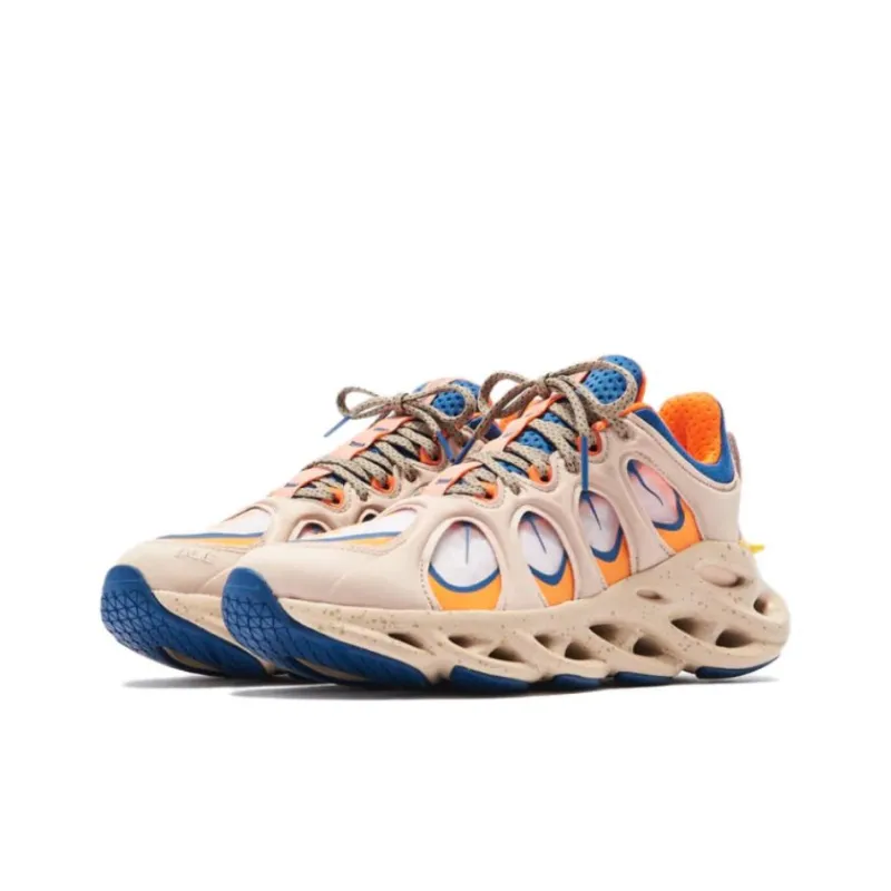 LiNing Arc ACE Men's NYFW Cushion Running Shoes - Foggy Apricot/Dark Blue-3