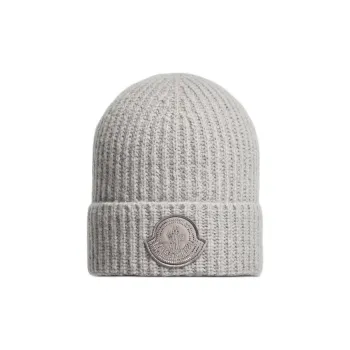 Moncler Wool Beanies Women's Light Gray