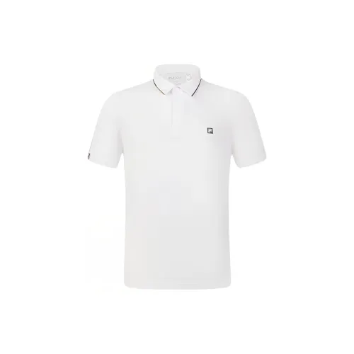 FILA GOLF Series Polo Shirts Men Jade White