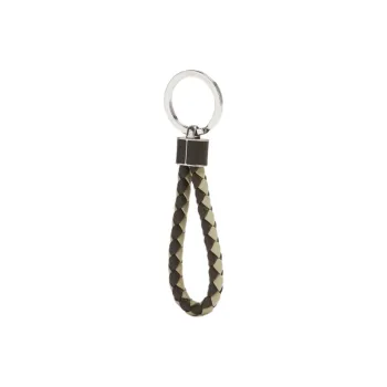 Bottega Veneta Metal, Leather Keychains Men's Green