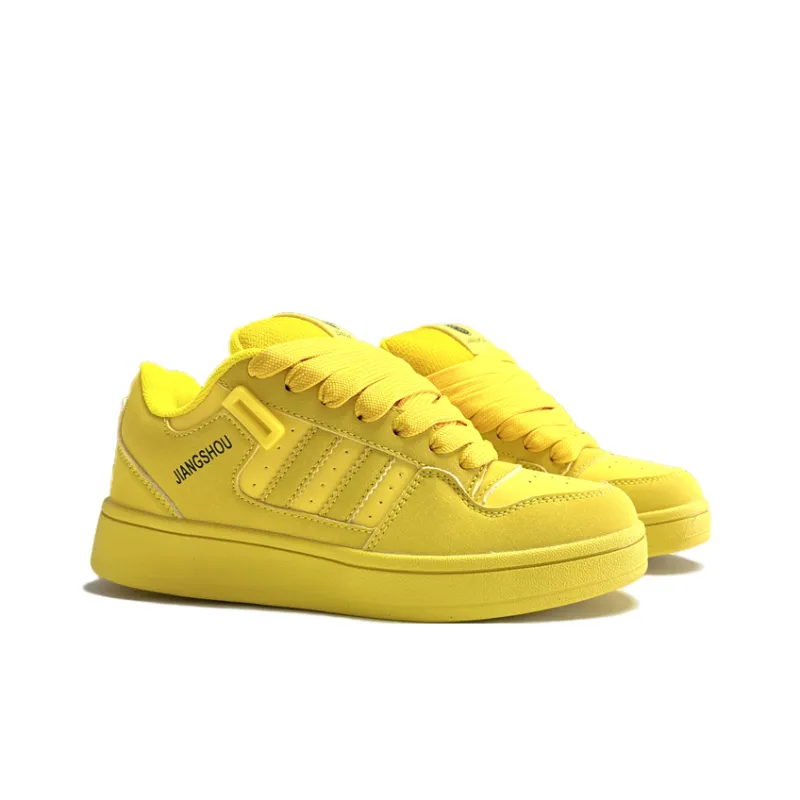 JIANGSHOU Wear resistant And Lightweight Low Top Skateboard Shoes Unisex Gold Coast-2