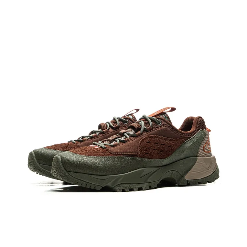 LiNing CF Su Xi Xingye V2 Cushioning Wear Resistant Low Top Outdoor Trekking Shoes Men's Tan-2