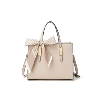 RED DRAGONFLY Cow Leather One Shoulder Handbag Medium Size Women's Light Apricot