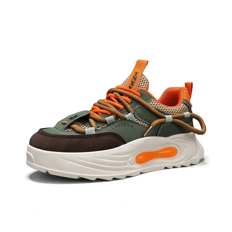 CAHHRRN Height Increasing Low Top Chunky Sneakers Men's-2