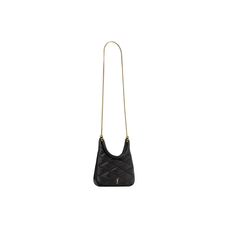 SAINT LAURENT Sade Series Sheepskin Hobo Bag Portable Crossbody Bag Shoulder Bag Women's Black-2