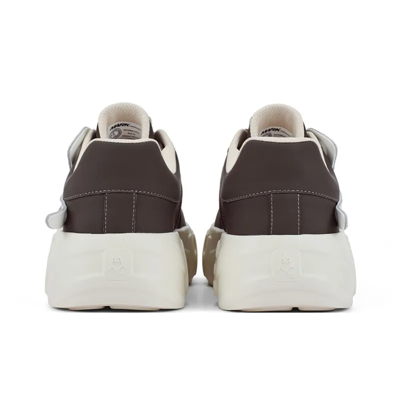 FAIRWHALE Anti Slip And Wear Resistant Coverage Balance Lightweight Height Increasing Low Top Casual Shoes Men's Coffee-4