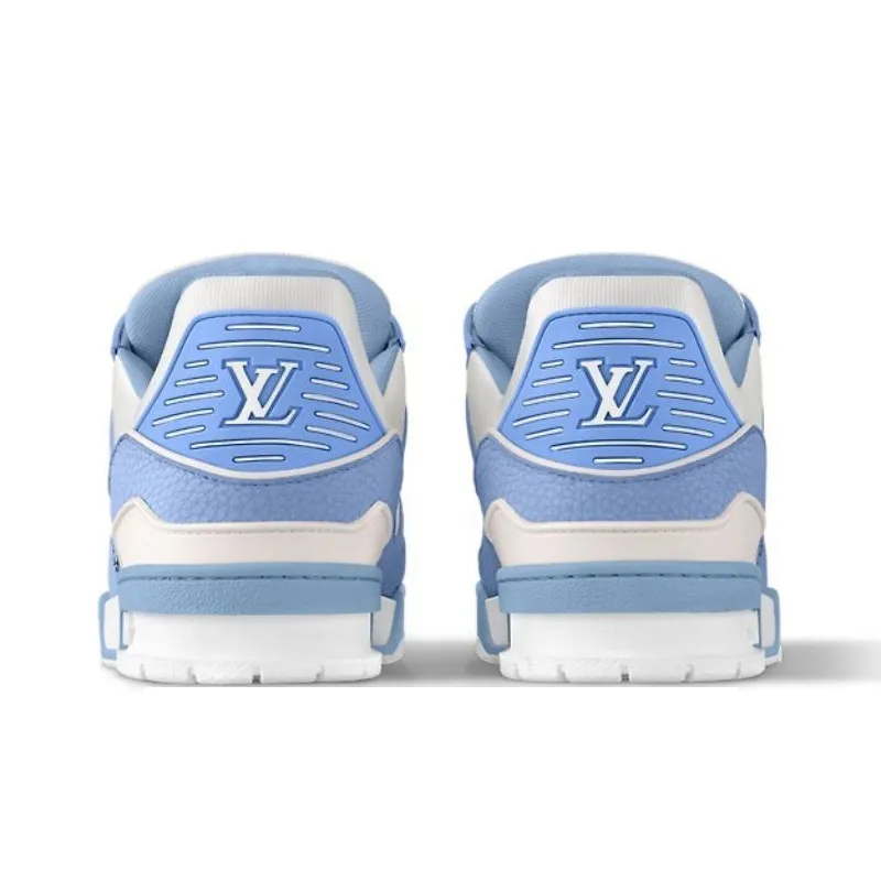 LOUIS VUITTON Trainer Low Top Skateboard Shoes Unisex Sea Blue-4