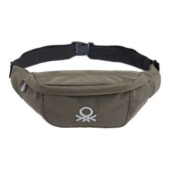 UNITED COLORS OF BENETTON Polyester Crossbody Fanny Pack Small Size Unisex Army Green