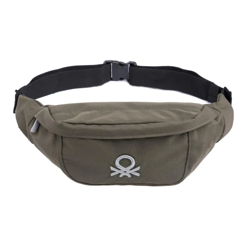 UNITED COLORS OF BENETTON Polyester Crossbody Fanny Pack Small Size Unisex Army Green-0