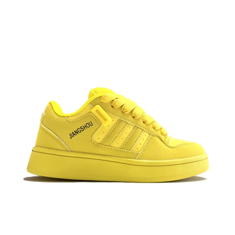 JIANGSHOU Wear resistant And Lightweight Low Top Skateboard Shoes Unisex Gold Coast-5